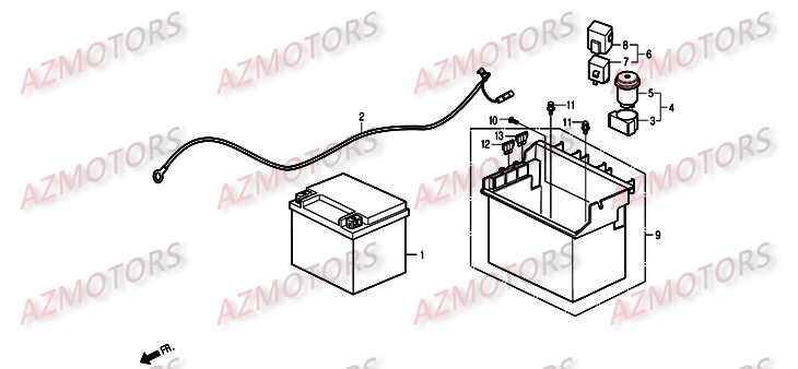 Batterie DAELIM Pièces Scooter DAELIM S2 Carbu 125cc
