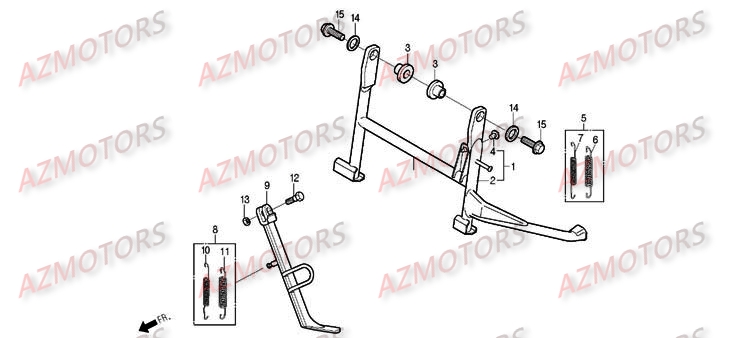 Bequille DAELIM Pièces Scooter DAELIM S2 Carbu 125cc
