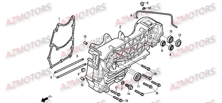 CARTER GAUCHE pour S2 125 CARBU