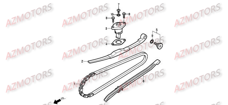 Chaine Distribution DAELIM Pièces Scooter DAELIM S2 Carbu 125cc
