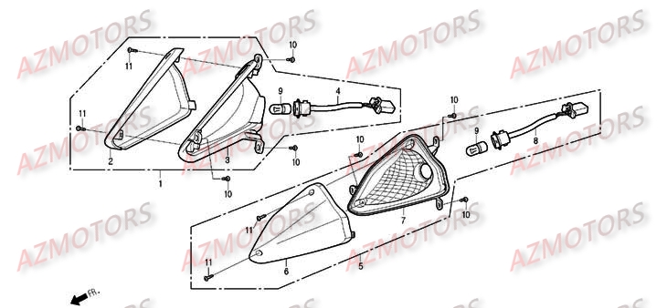 Clignotants DAELIM Pièces Scooter DAELIM S2 Carbu 125cc
