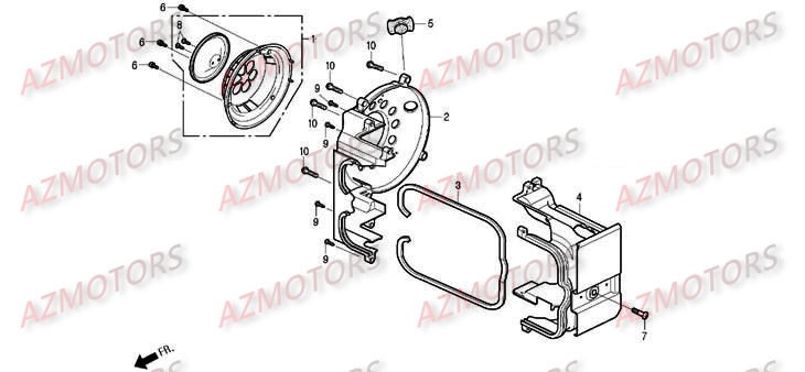 COUVERCLE VENTILATEUR DAELIM S2 125 CARBU