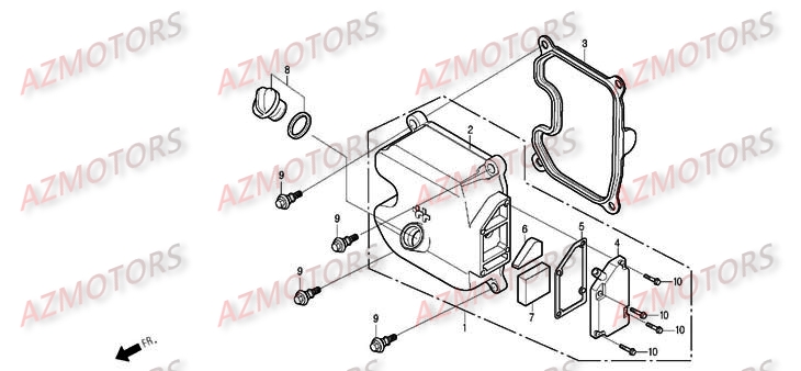 Couvre Cylindre DAELIM Pièces Scooter DAELIM S2 Carbu 125cc
