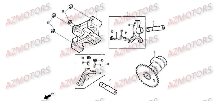 Culbuteurs DAELIM Pièces Scooter DAELIM S2 Carbu 125cc
