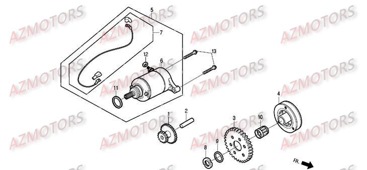 Demarreur DAELIM Pièces Scooter DAELIM S2 Carbu 125cc
