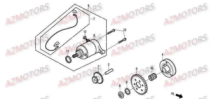 Demarreur DAELIM Pièces Scooter DAELIM S2 Carbu 125cc
