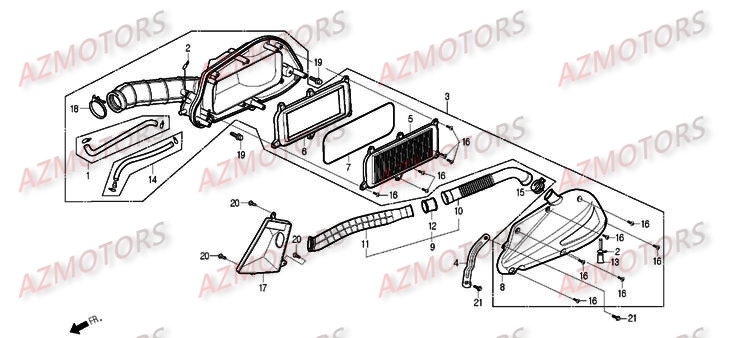 Filtre A Air DAELIM Pièces Scooter DAELIM S2 Carbu 125cc
