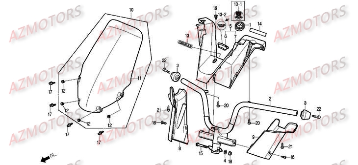 Guidon DAELIM Pièces Scooter DAELIM S2 Carbu 125cc
