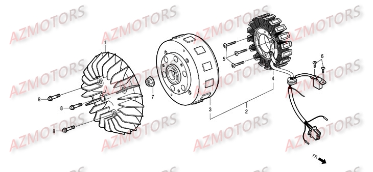 Alternateur DAELIM Pièces Scooter DAELIM S2 Injection 125cc
