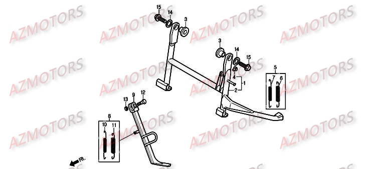 Bequille DAELIM Pièces Scooter DAELIM S2 Injection 125cc
