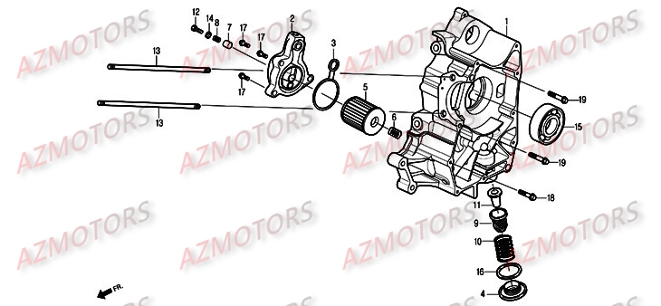 Carter Droit DAELIM Pièces Scooter DAELIM S2 Injection 125cc
