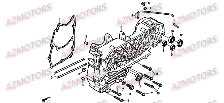 Carter Gauche DAELIM Pièces Scooter DAELIM S2 Injection 125cc
