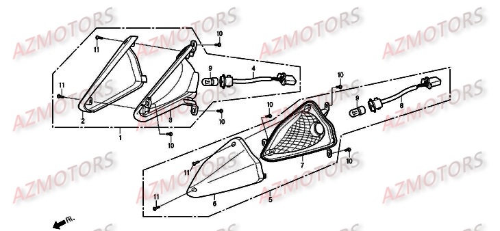 Clignotants DAELIM Pièces Scooter DAELIM S2 Injection 125cc
