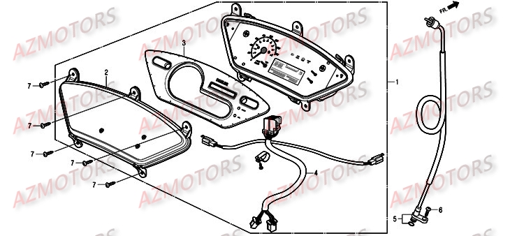 Compteur DAELIM Pièces Scooter DAELIM S2 Injection 125cc
