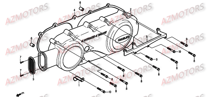 Couvercle Carter Gauche DAELIM Pièces Scooter DAELIM S2 Injection 125cc
