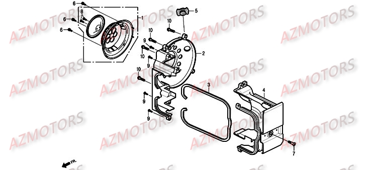 Couvercle Ventilateur DAELIM Pièces Scooter DAELIM S2 Injection 125cc
