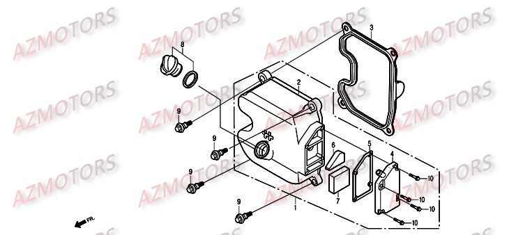 Couvre Cylindre DAELIM Pièces Scooter DAELIM S2 Injection 125cc
