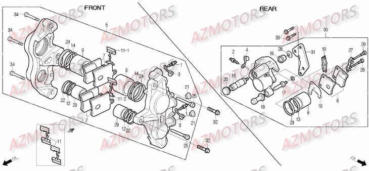 Etrier De Frein DAELIM Pièces Scooter DAELIM S2 Injection 125cc
