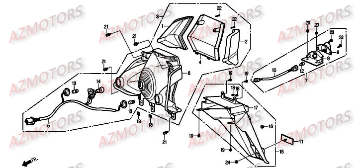 SUPPORT DAELIM (Dernières pièces disponibles) pour FEU ARRIERE de S2 125 INJECTION