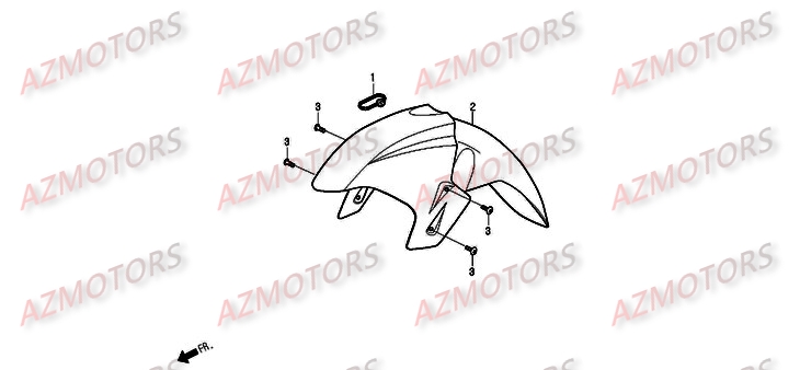 Garde Boue Avant DAELIM Pièces Scooter DAELIM S2 Injection 125cc
