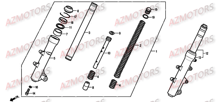 JAMBE DE FOURCHE DAELIM S2 125 INJECTION