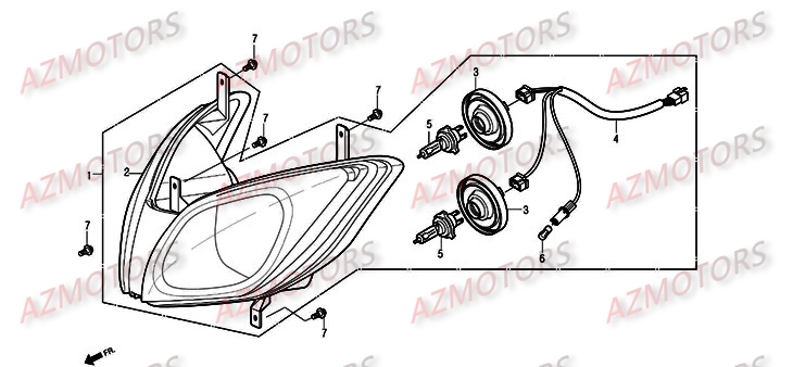 Optique DAELIM Pièces Scooter DAELIM S2 Injection 125cc
