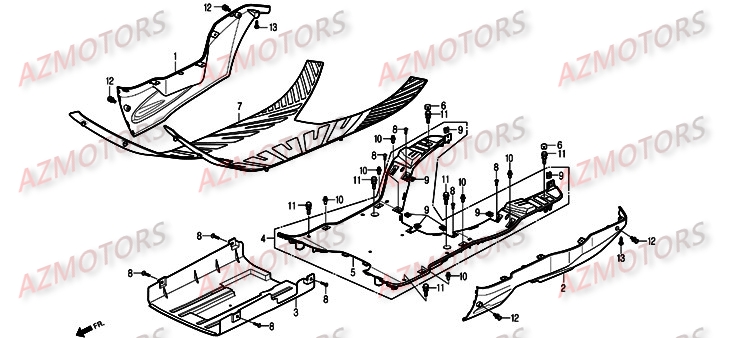 Plancher DAELIM Pièces Scooter DAELIM S2 Injection 125cc
