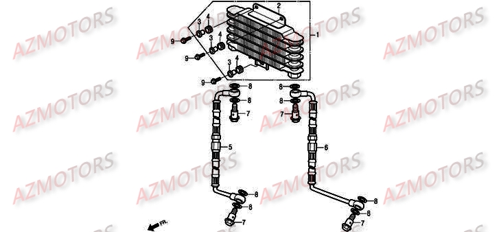 Radiateur DAELIM Pièces Scooter DAELIM S2 Injection 125cc
