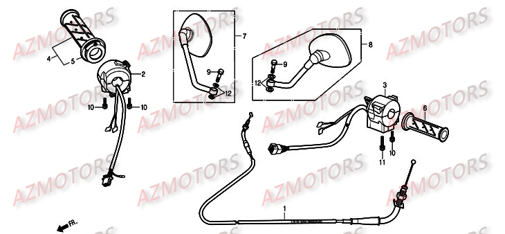 Retroviseurs DAELIM Pièces Scooter DAELIM S2 Injection 125cc
