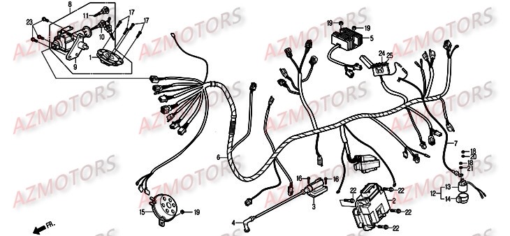 SYSTEME_ELECTRIQUE DAELIM Pièces Moto DAELIM DAYSTAR Carbu 125cc