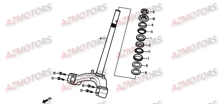 Te Fourche DAELIM Pièces Scooter DAELIM S2 Injection 125cc
