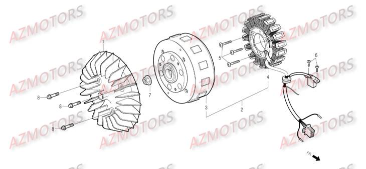 Alternateur DAELIM Pièces Scooter DAELIM S2 Injection 125cc_2009
