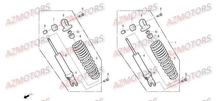 AMORTISSEUR DAELIM S2 125 INJECTION 09