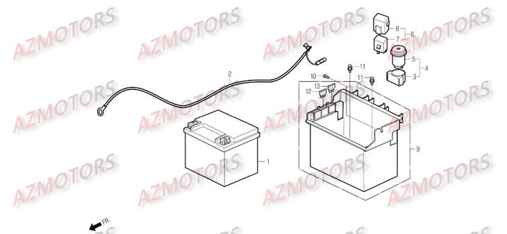 Batterie DAELIM Pièces Scooter DAELIM S2 Injection 125cc_2009
