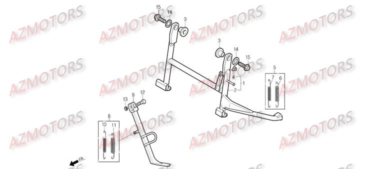 Bequille DAELIM Pièces Scooter DAELIM S2 Injection 125cc_2009
