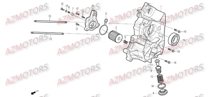 Carter Droit DAELIM Pièces Scooter DAELIM S2 Injection 125cc_2009
