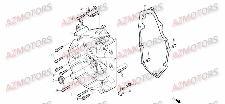 Carter Droit D Alumage DAELIM Pièces Scooter DAELIM S2 Injection 125cc_2009
