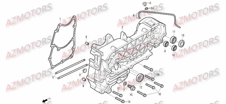 Carter Gauche DAELIM Pièces Scooter DAELIM S2 Injection 125cc_2009
