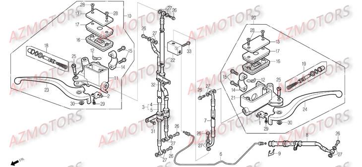 COMMANDE DE FREIN pour S2 125 INJECTION 09