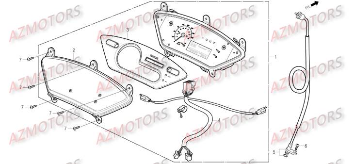 Compteur DAELIM Pièces Scooter DAELIM S2 Injection 125cc_2009
