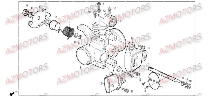 Corps D Admission DAELIM Pièces Scooter DAELIM S2 Injection 125cc_2009
