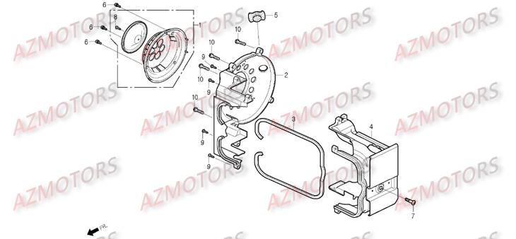 Couvercle Ventilateur DAELIM Pièces Scooter DAELIM S2 Injection 125cc_2009
