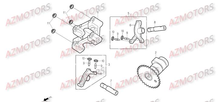 Culbuteurs DAELIM Pièces Scooter DAELIM S2 Injection 125cc_2009
