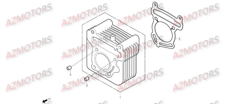 Cylindre DAELIM Pièces Scooter DAELIM S2 Injection 125cc_2009
