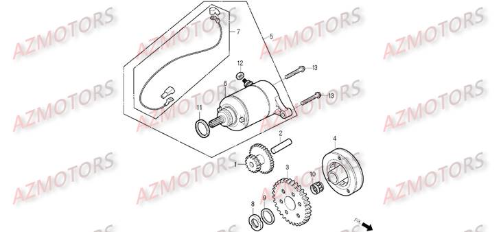 Demarreur DAELIM Pièces Scooter DAELIM S2 Injection 125cc_2009
