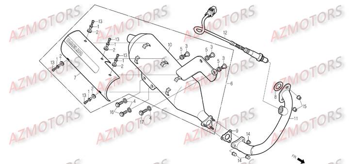 Echappement DAELIM Pièces Scooter DAELIM S2 Injection 125cc_2009
