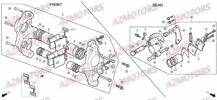 Etrier De Frein DAELIM Pièces Scooter DAELIM S2 Injection 125cc_2009
