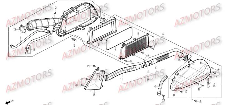 Filtre A Air DAELIM Pièces Scooter DAELIM S2 Injection 125cc_2009
