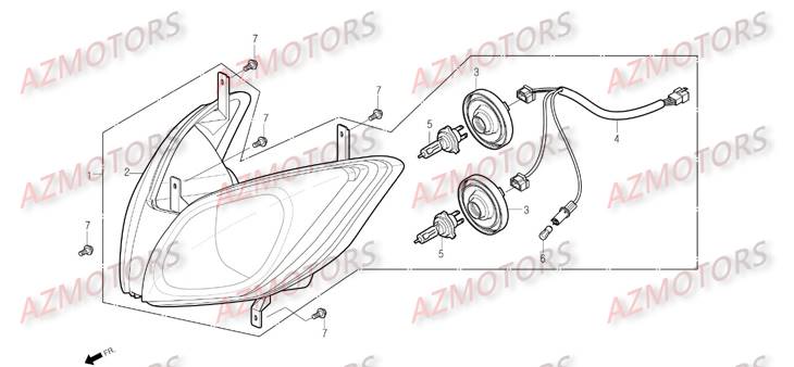 Optique DAELIM Pièces Scooter DAELIM S2 Injection 125cc_2009
