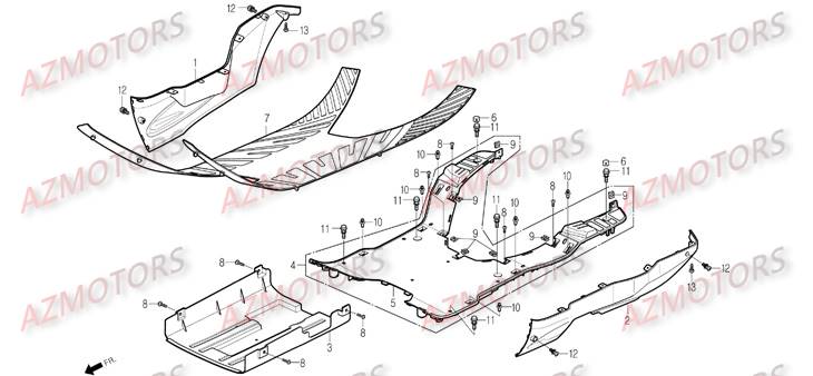 Plancher DAELIM Pièces Scooter DAELIM S2 Injection 125cc_2009
